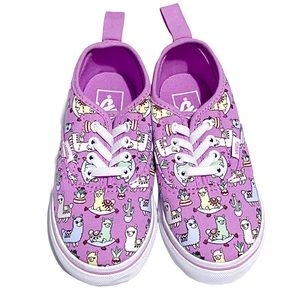 Vans Authentic Llamas VNOA3UIV30N1 Classic Skate Shoes Orchid Toddler Girl’s 9